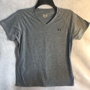 Under Armour Youth Gray Heather Tee Shirt | Lg